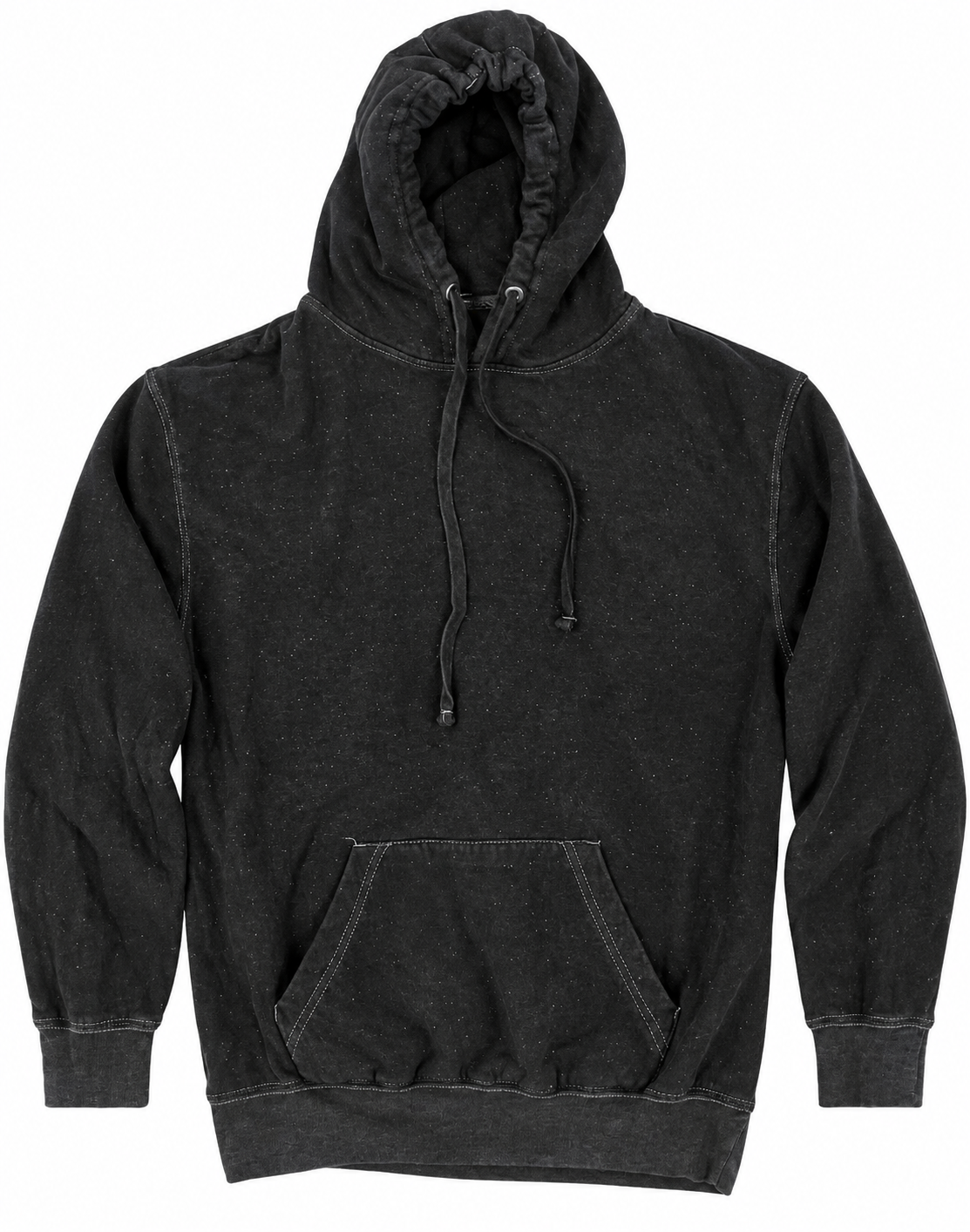 Black Speckled Treated Hoodie