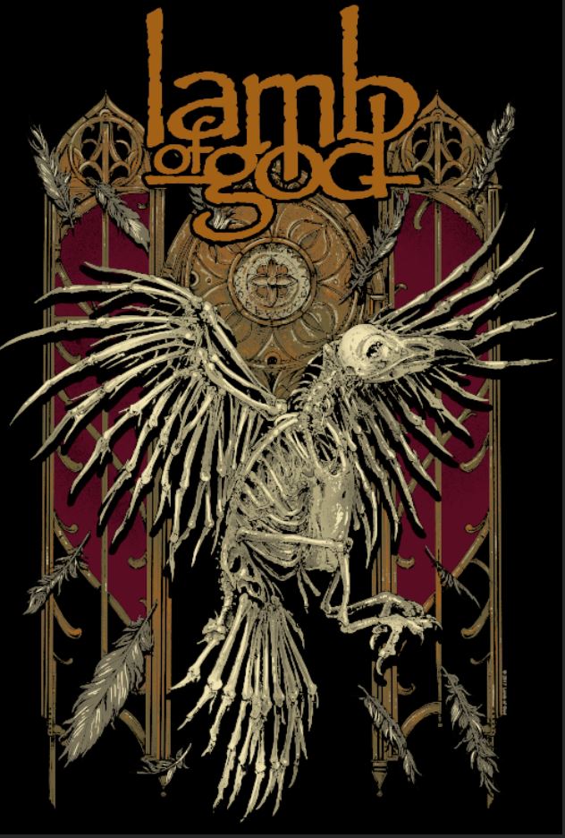 Lamb of God Crow Skeleton T-Shirt