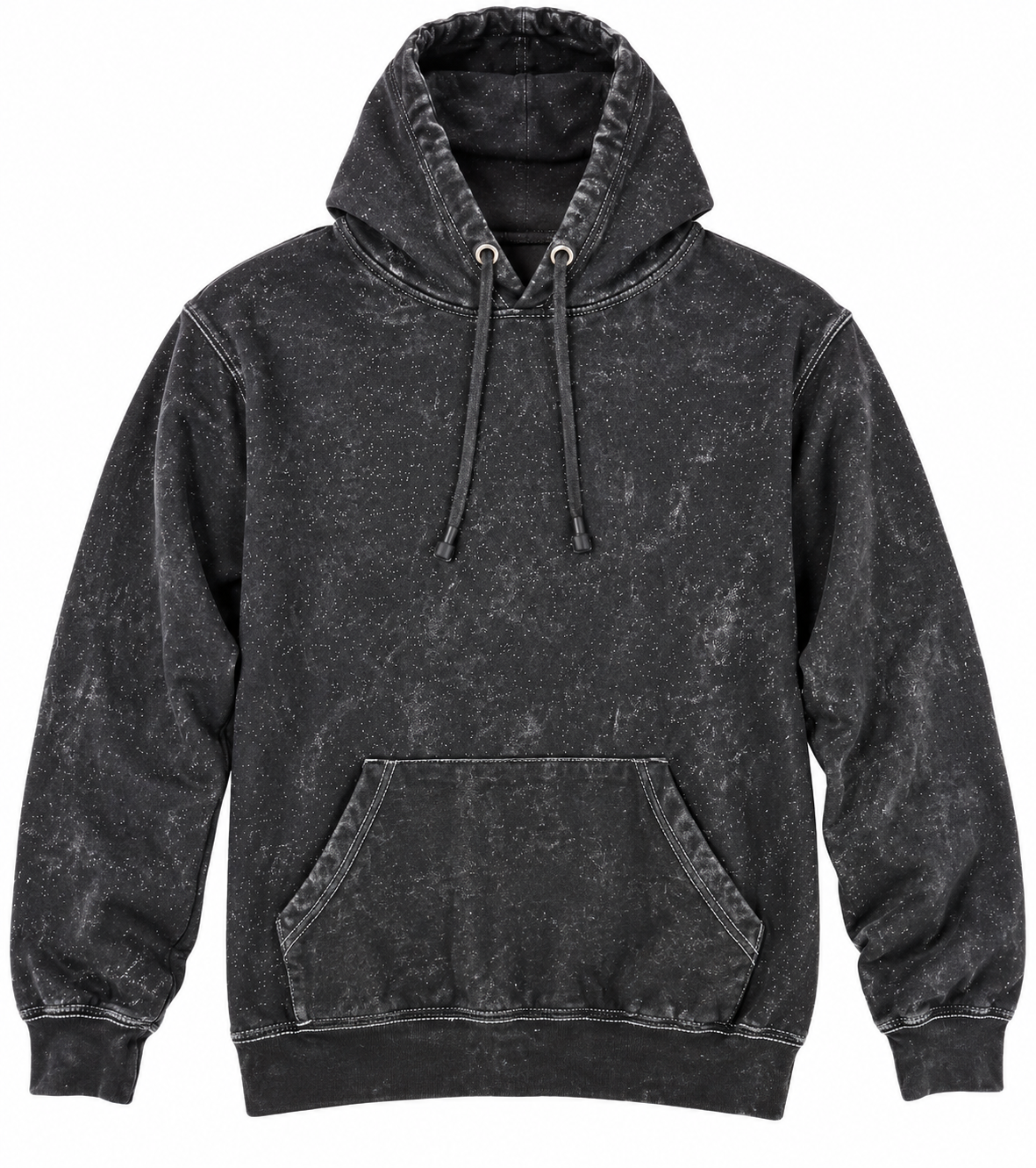 Black Speckled Mineral Wash Hoodie